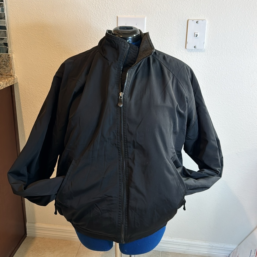 Covington Jacket full zip up 2 zipper pockets inside pocket black Large 42/44